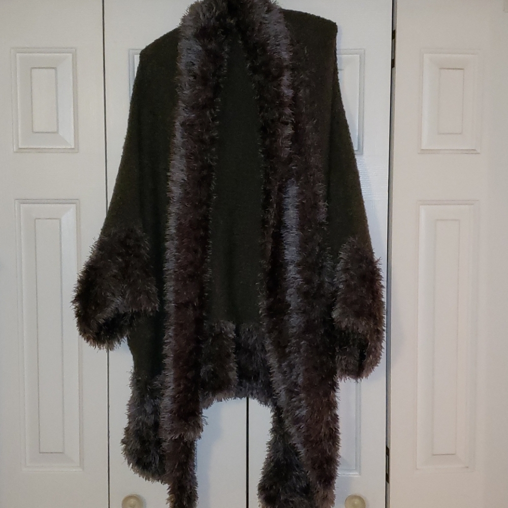 Noelle grey shawl cardigan
